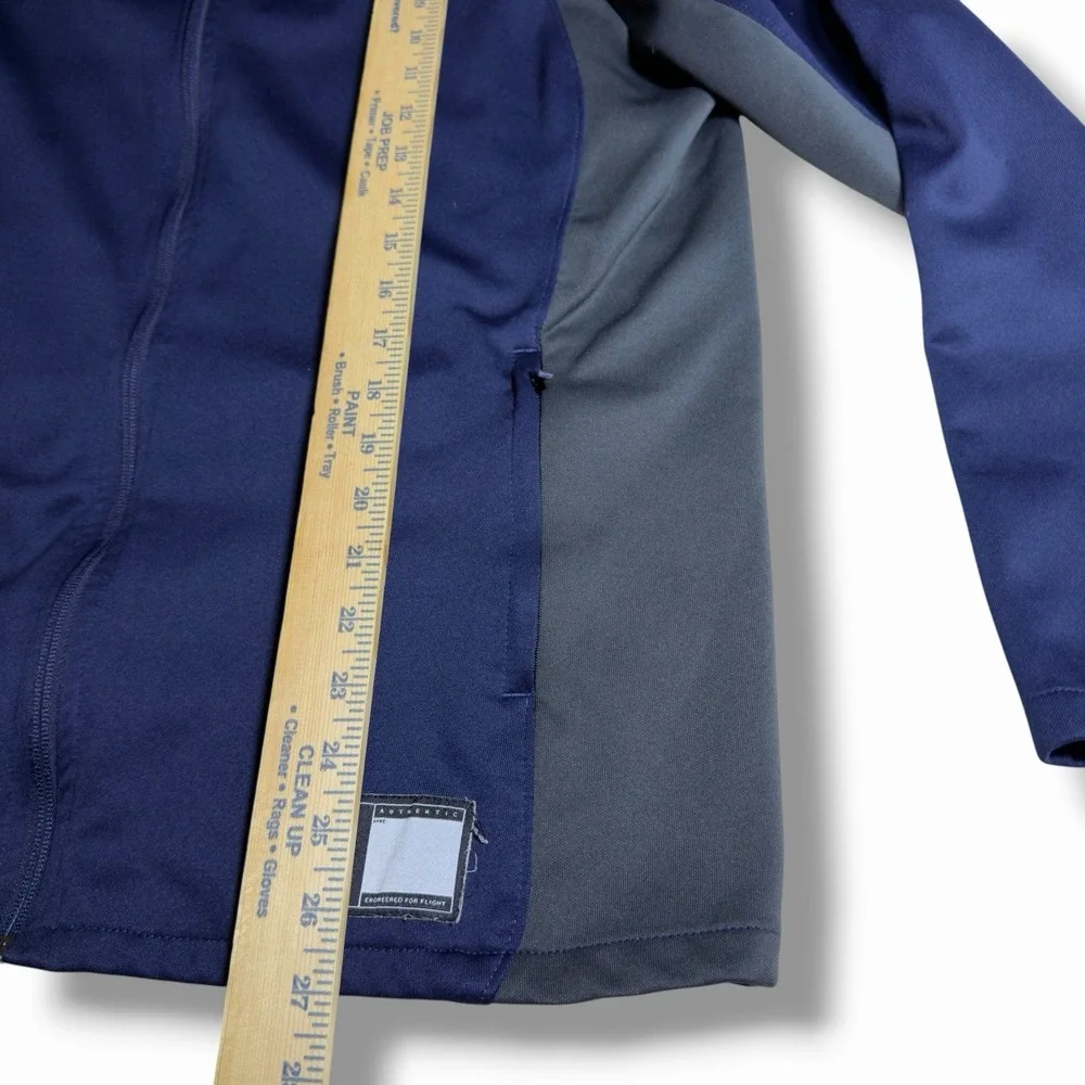 Jordan Flight XL Dri-Fit Mens Knit Training Track Jacket Navy Blue Gray